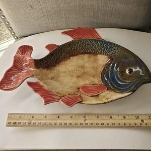 Pier One ceramic fish dish, platter